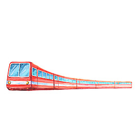 卡通紅色列車素材