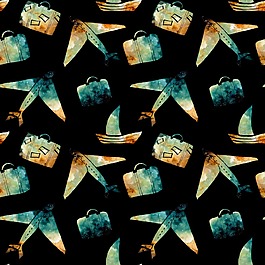 手繪出行旅游交通工具png透明素材