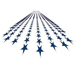 卡通五角星空間png元素