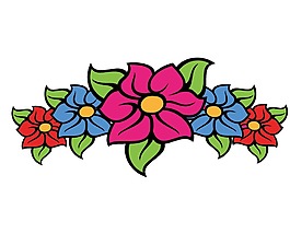 卡通鮮花圖案png元素