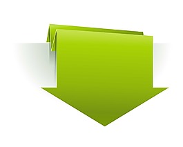 綠色簡(jiǎn)約箭頭png元素