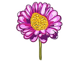 清新紫色花朵png元素