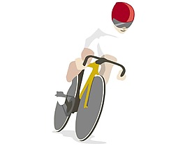 卡通單車比賽png元素