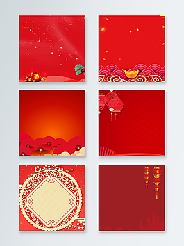 喜庆红色新年主图灯笼背景