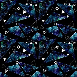 手繪幾何三角形背景圖png透明素材