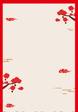 紅色扁平簡潔新年背景