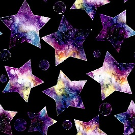 手繪星空下的星星png透明素材