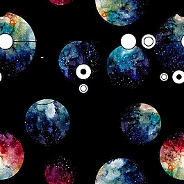 手繪星空月球png透明素材