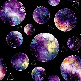 手繪藝術(shù)星空求png透明素材