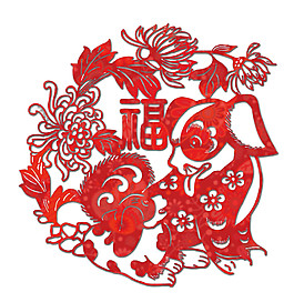 2018狗年花式剪纸素材