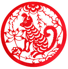 圆形艺术窗花剪纸