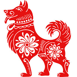 喜慶狗年春節(jié)剪紙