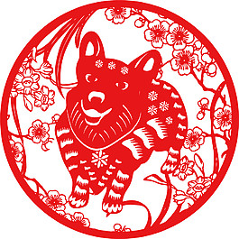 狗年花式窗花剪纸
