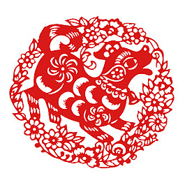 狗年花式剪纸窗花