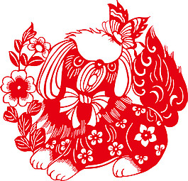 喜慶2018狗年剪紙圖案