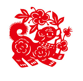 2018狗年剪紙素材