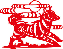 2018狗年剪紙素材