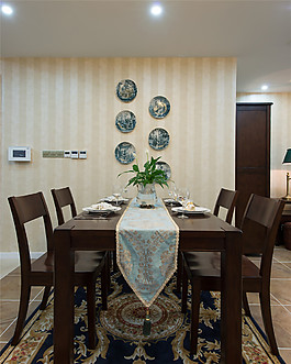 創(chuàng)意美式復古設計餐廳效果圖