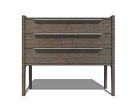 深色邊柜su模型效果圖