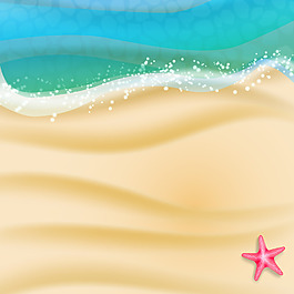 小清新大海沙灘背景