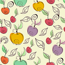 簡約線條蘋果背景