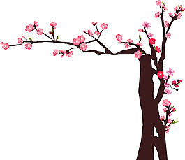 造型梅花樹ai矢量燈籠元素