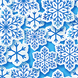 創(chuàng)意質(zhì)感雪花無縫背景矢量