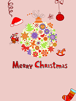 兒童卡通可愛圣誕節禮物背景素材