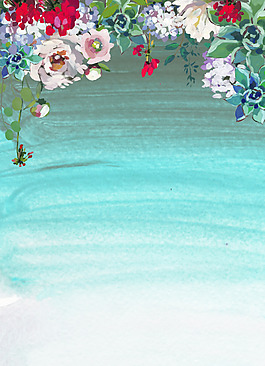 手繪水墨花卉背景圖jpg背景素材