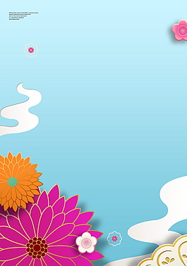 精美花朵春季海報背景設(shè)計