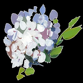 手繪藝術(shù)水彩花png透明素材