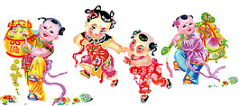 中國風(fēng)喜慶福娃元素