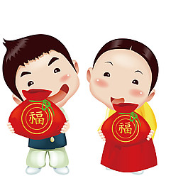 喜慶新春拜年福袋元素