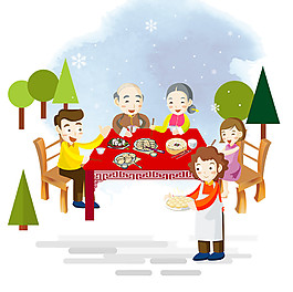中式卡通新年元素