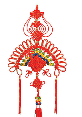 多彩串珠吉祥中国结元素PNG