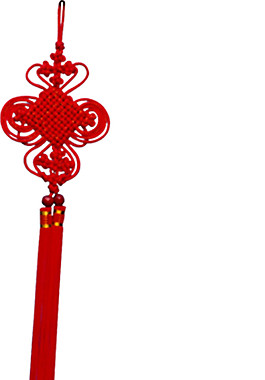 紅色絲繩如意結中國結元素PNG