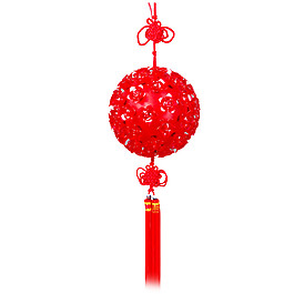 喜慶吉祥繡球中國結元素