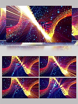 金色宇宙光波視頻素材