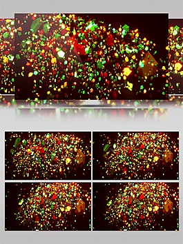 黃色匯聚光斑視頻素材