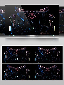 藍色光束星空視頻素材