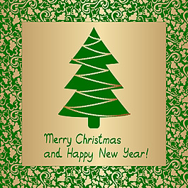 矢量圣誕節質感古典邊框背景素材