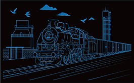火車玻璃烤漆線稿