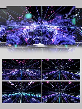 紫色星際光束高清視頻素材