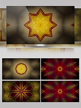 金色紋路六芒星高清視頻素材