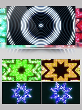 蓝色光束六芒星高清视频素材