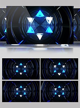 光束梦幻六芒星高清视频素材