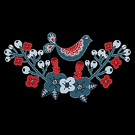 手繪簡(jiǎn)約動(dòng)物植物透明花朵素材