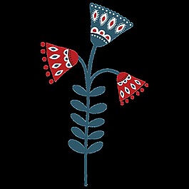 簡(jiǎn)約手繪獨(dú)特設(shè)計(jì)花朵透明素材