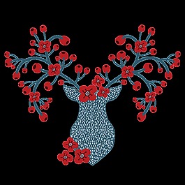中国古老风格花瓶插花透明素材