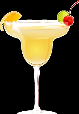 夏季清涼混合果汁透明飲料素材